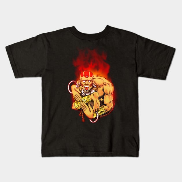 Yoga Flame Kids T-Shirt by kdot876